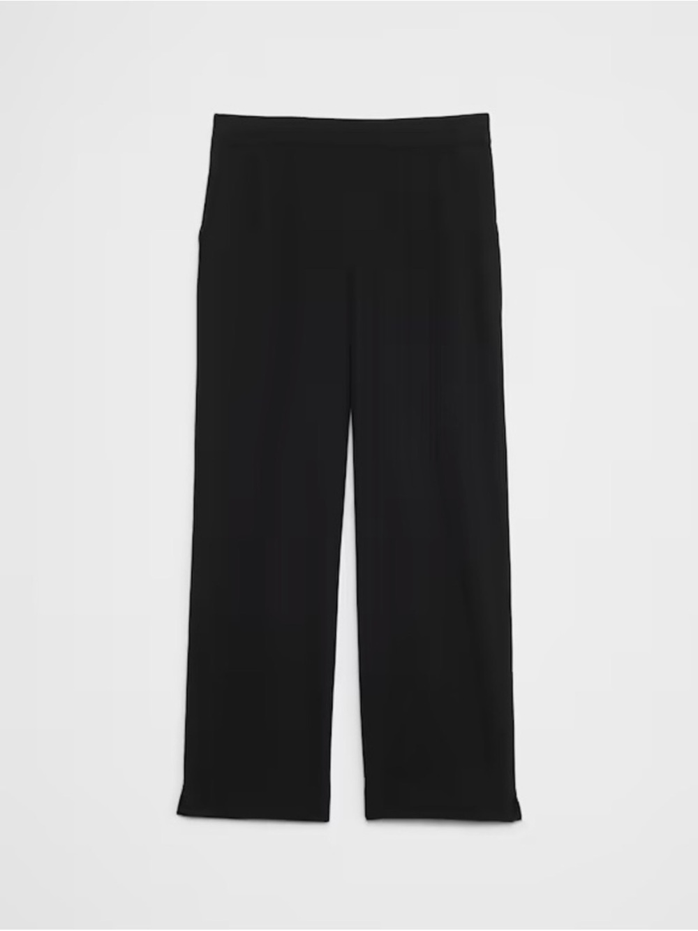 Banana Republic Black Straight-Leg Stretch Pants